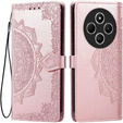 Klopové pouzdro pro Xiaomi Redmi 14C / Xiaomi Poco C75, Mandala, růžové rose gold