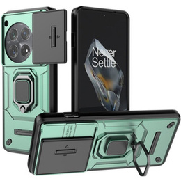 Pouzdro pro OnePlus 12 5G, KickStand Camera Lens, zelené