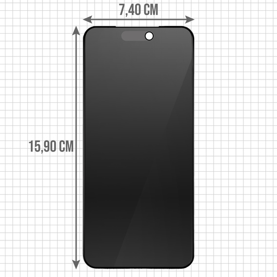 Soukromé tvrzené sklo pro iPhone 17 Pro Max