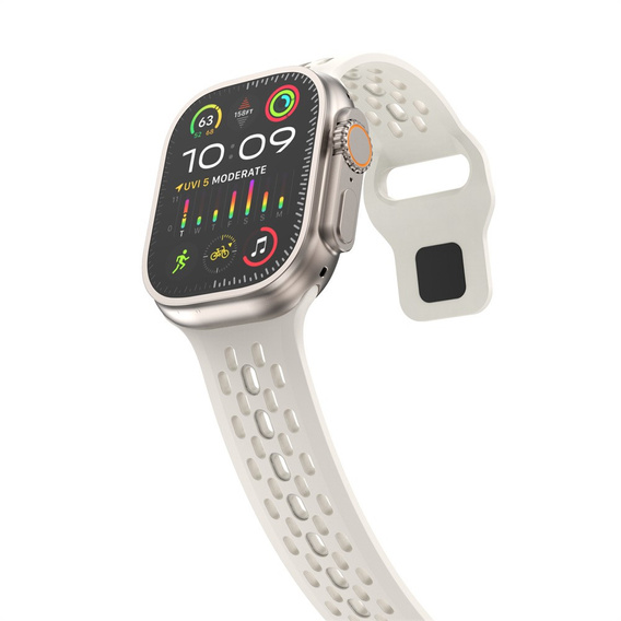 Silikonový řemínek pro Apple Watch 1/2/3/4/5/6/7/8/SE/ULTRA 42/44/45/49MM, béžový
