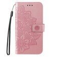 Klopové pouzdro pro Xiaomi Redmi Note 12 4G, Mandala Flower, růžové