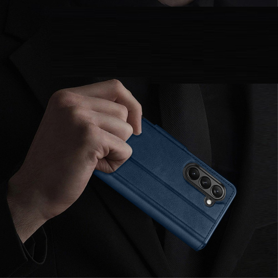 Klopové pouzdro pro Samsung Galaxy Z Fold5 5G, Wallet, modré