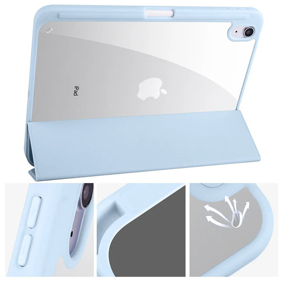 Pouzdro pro iPad 10.9 2022 10 Gen, Smartcase Hybrid, se slotem na stylus, modré