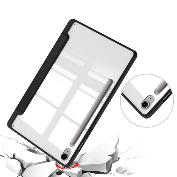 Pouzdro pro Samsung Galaxy Tab S10 FE+ Plus, Smartcase Hybrid, se slotem na stylus, černé