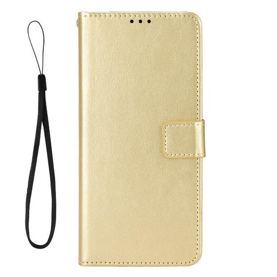 Klopové pouzdro pro Realme 12 Pro 5G / 12 Pro+ 5G, Crazy Horse Wallet, zlaté