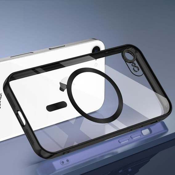 Pouzdro pro iPhone 7 Plus / 8 Plus, Electro MagSafe, černé + sklo na displej
