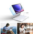 Pouzdro s klávesnicí pro Samsung Galaxy Tab S7+ / S7 FE / S9+ / S8+ / S9 FE+ / S10+, Dexnor Magnetic Keyboard Touchpad, bílé