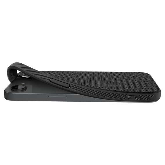 Pouzdro Spigen pro iPhone 16E, Liquid Air, černé + 9H tvrzené sklo