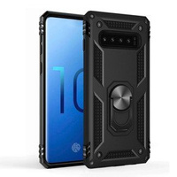 Pancéřové pouzdro pro Samsung Galaxy S10+ Plus, Nox Case Ring, černé