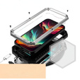 Pouzdro pro iPhone 15 Pro, R-JUST CamShield Slide, pancéřované, stříbrné / černé