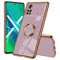 Pouzdro pro Xiaomi Poco X4 Pro 5G, Electro Ring, fialové