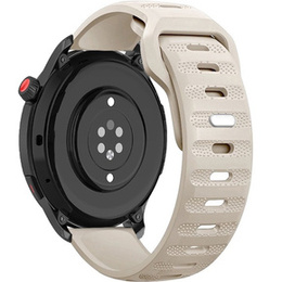 Univerzální silikonový řemínek 22 mm Dot Texture, krémová