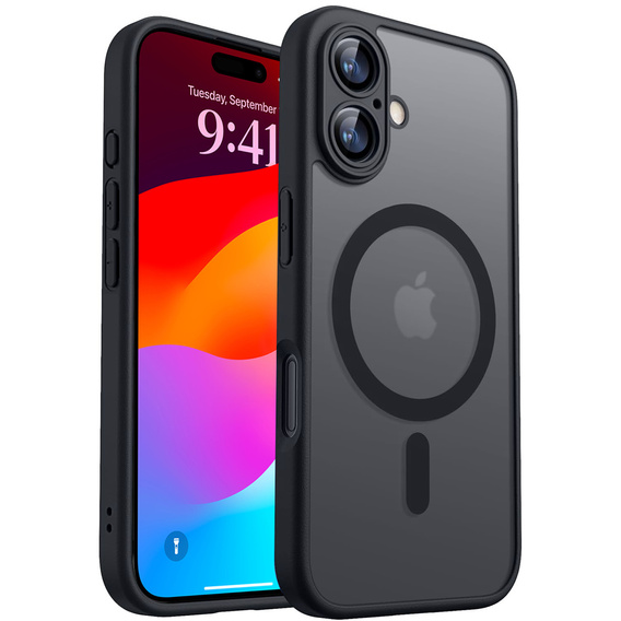 Matné pouzdro pro iPhone 17, pro Magsafe, matně černé