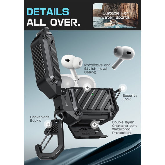 Ochranné pouzdro Supcase Unicorn Beetle Pro MagSafe IP68 pro Apple AirPods Pro 3