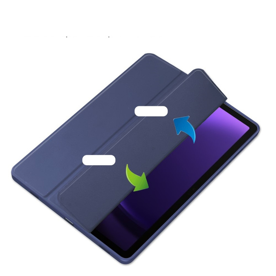Pouzdro pro Samsung Galaxy Tab S10 Lite / S10 FE / S9 FE, Smartcase Hybrid, se slotem na stylus, námořnicky modré