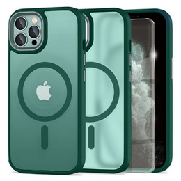 Pouzdro pro iPhone 11 Pro, pro MagSafe, ERBORD Matt Case, zelený + sklo na displej