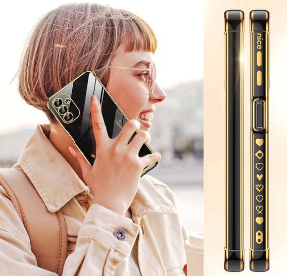 Pouzdro pro Samsung Galaxy A26, Electro heart, černé + sklo 9H