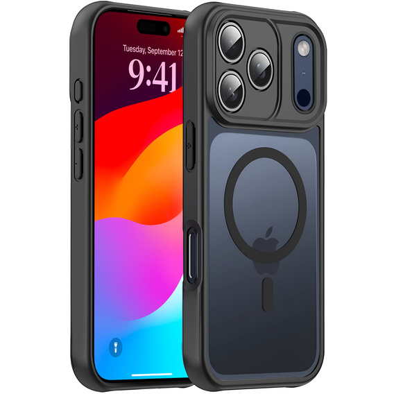 Matné pouzdro pro iPhone 17 Pro Max, pro Magsafe, matně černé
