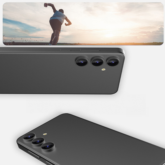 2x ERBORD OPTIK Pro tvrzené sklo pro fotoaparát Samsung Galaxy A55, černé