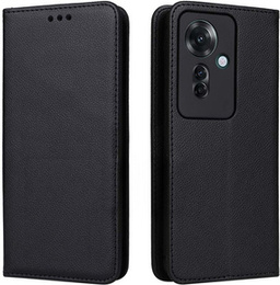 Klopové pouzdro pro Oppo Reno 11F 5G, Smart Magnetic, černé + 9H sklo