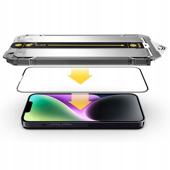 2x tvrzené sklo pro iPhone 16e / 14 / 13 / 13 Pro, ERBORD Easy App Full Screen Protector