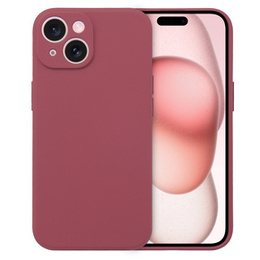 Pouzdro pro iPhone 15, Silicone Lite, červené