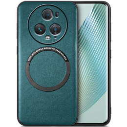 Pouzdro pro Honor Magic 5 Pro, Leather Hybrid MagSafe, zelené
