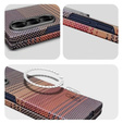 Pouzdro pro Samsung Galaxy Z Fold6 5G - magnetické aramidové vlákno, oranžové