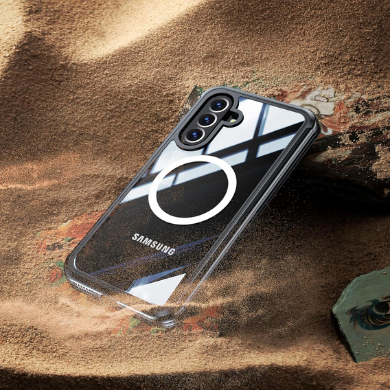 Pouzdro pro Samsung Galaxy A36 / Samsung Galaxy A56, Shockproof, se sklem, pro MagSafe, černé