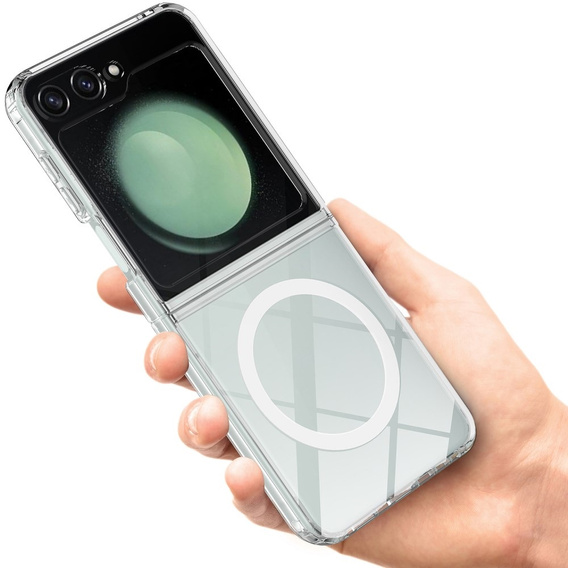 Pouzdro pro Samsung Galaxy Z Flip7 FE / Z Flip6, Fusion Hybrid, pro MagSafe, průhledné