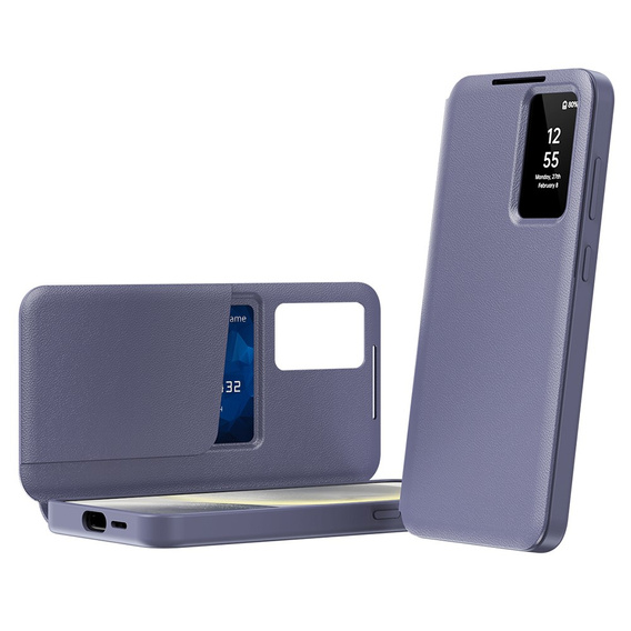 Flipové pouzdro pro Samsung Galaxy S22+ Plus, Smart View Wallet, fialové