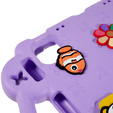 Dětské pouzdro pro Apple iPad Air 11" 6 gen. 2024, Cute Patterns, se stojánkem, fialové
