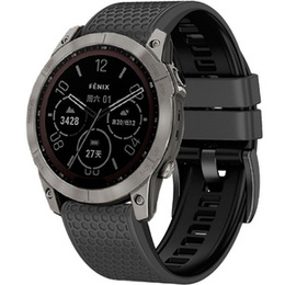 Silikonový řemínek pro Garmin Fenix 7 / Forerunner 965 / 955 / 945 / 935, šedý / černý