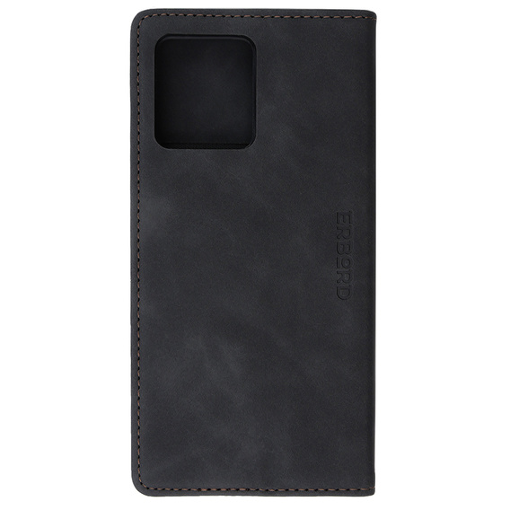 Pouzdro pro Motorola Moto G84 5G, ERBORD Vintage peněženka s klopou, černé