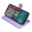 Klopové pouzdro pro Nokia G42, Wallet Zipper Pocket, fialové