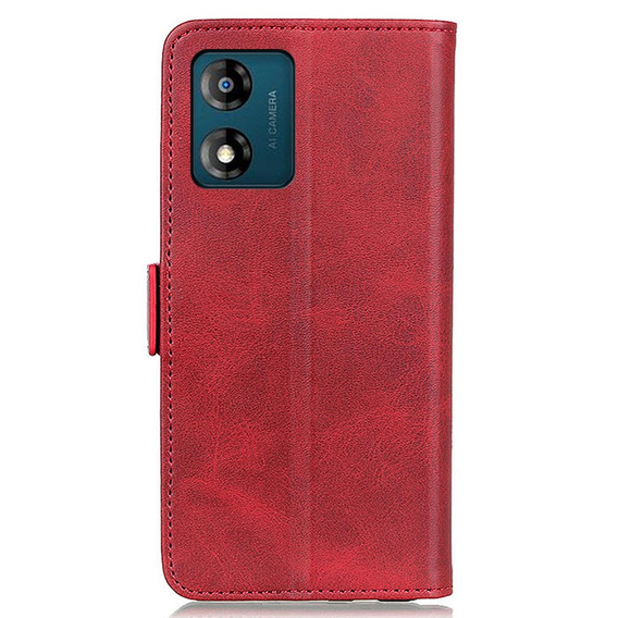 Klopové pouzdro pro Motorola Moto E13, Wallet, červené