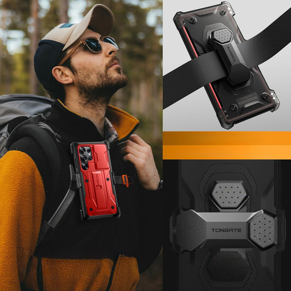 Odolné pouzdro pro Samsung Galaxy S25 Ultra – Tongate MECH Series Clip, černé