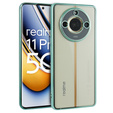 Pouzdro pro Realme 11 Pro 5G / Pro+ 5G, Electroplating Frame, transparentní / zelené