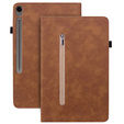 Pouzdro pro Samsung Galaxy Tab S10 Lite / S10 FE / S9 FE, Wallet Pen Slot, hnědý