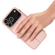 Pouzdro Dux Ducis pro iPhone 17 Pro Max, Skin Pro, s klopou, s přihrádkou na kartu, růžové