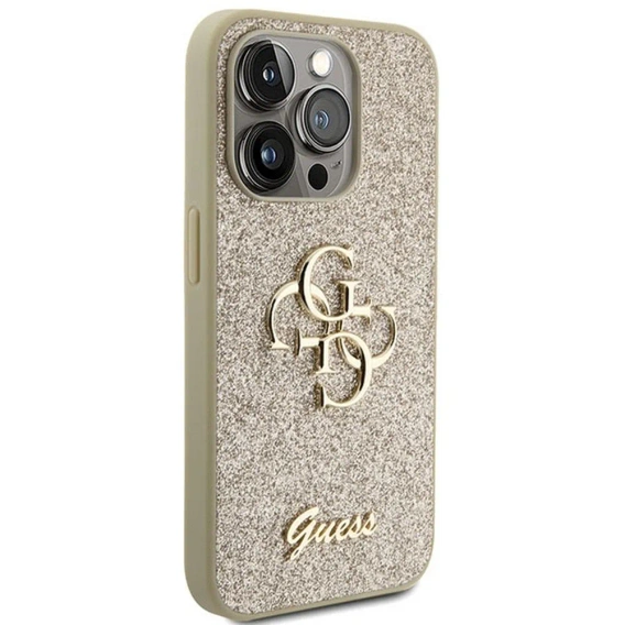 Pouzdro GUESS Fixed Glitter Big 4G Logo pro iPhone 15 Pro