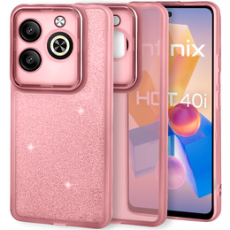 Pouzdro pro Infinix Hot 40i, Glittery Powder, růžové