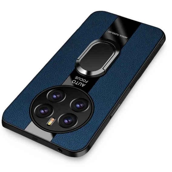 Pouzdro pro Realme 12 Pro 5G / 12 Pro+ 5G, Leather Kickstand Ring, modré