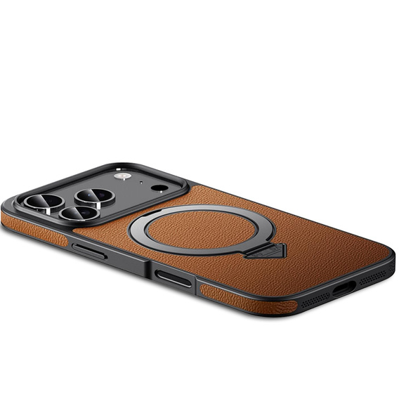 Kožené pouzdro s podstavcem MagSafe pro iPhone 17 Pro Max