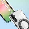 Magnetické pouzdro pro Samsung Galaxy A56, pro MagSafe, černé + sklo 9H