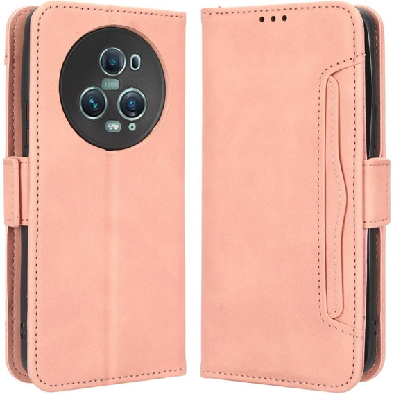 Klopové pouzdro pro Honor Magic 5 Pro 5G, Card Slot, růžové