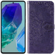 Klopové pouzdro pro Samsung Galaxy M55 5G, Mandala, fialové