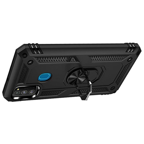 Pancéřové pouzdro pro Samsung Galaxy M21, Nox Case Ring, černé