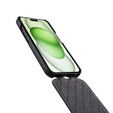 MELKCO flipové pouzdro pro iPhone 15, kožené, flipové, černé