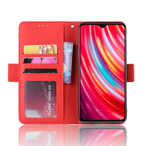Klopové pouzdro pro Xiaomi Redmi Note 8 Pro, Card Slot, červené